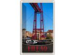 Vianmo Insegna Di Latta 30X20 Cm Bilbao Spanien Europa Rote BrüCke