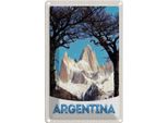 Vianmo Insegna Di Latta 18X12 Cm Argentinien Gebirge Wanderung