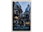 Vianmo Insegna Di Latta 30X20 Cm Bukarest RomäNien Stadt Architektur