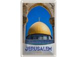 Vianmo Insegna Di Latta 18X12 Cm Jerusalem Israel Tempel Gold