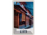 Vianmo Insegna Di Latta 18X12 Cm Kyoto Japan Asien Stadt