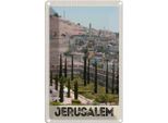 Vianmo Insegna Di Latta 18X12 Cm Jerusalem Israel Stadt Garten