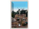 Vianmo Insegna Di Latta 30X20 Cm Israel Stadt WindmüHle Natur