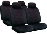 Set Di Coprisedili E Copripoggiatesta Glamour-Basic Fit In Jacquard Nero