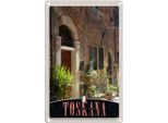 Vianmo Insegna Di Latta 30X20 Cm Toskana Italien GebäUde Natur