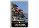 Vianmo Insegna Di Latta 30X20 Cm Toskana Italien GebäUde Meer