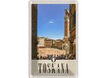 Vianmo Insegna Di Latta 18X12 Cm Toskana Italien Platz Natur Kirche
