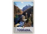 Vianmo Insegna Di Latta 30X20 Cm Toskana Italien Architektur Berge