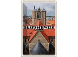 Vianmo Insegna Di Latta 18X12 Cm Braunschweig Dom Kirche