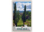 Vianmo Insegna Di Latta 30X20 Cm Toskana Italien Natur Wiese