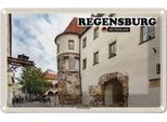 Vianmo Insegna Di Latta 12X18 Cm Regensburg Porta Practoria Schloss