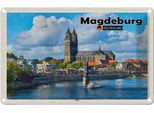 Vianmo Insegna Di Latta 20X30 Cm Magdeburg Dom Fluss Architektur