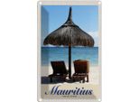 Vianmo Insegna Di Latta 30X20 Cm Mauritius Indischer Ozean Liege