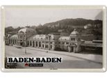 Vianmo Insegna Di Latta 20X30 Cm Baden-Baden Alter Bahnhof