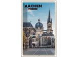 Vianmo Insegna Di Latta 30X20 Cm Aachen Deutschland Dom Architektur