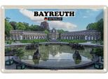 Vianmo Insegna Di Latta 20X30 Cm Bayreuth Neues Schloss Brunnen