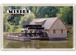 Vianmo Insegna Di Latta 12X18 Cm Minden SchifssmüHle Fluss