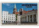 Vianmo Insegna Di Latta 12X18 Cm Schwerin Marktplatz