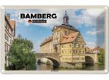 Vianmo Insegna Di Latta 12X18 Cm Bamberg Altes Rathaus Fluss