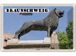Vianmo Insegna Di Latta 20X30 Cm Braunschweig BurglöWe Architektur