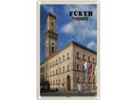 Vianmo Insegna Di Latta 30X20 Cm FüRth Rathaus Altstadt Flaggen