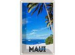 Vianmo Insegna Di Latta 30X20 Cm Maui Hawaii Insel Usa Strand