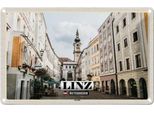 Vianmo Insegna Di Latta 12X18 Cm Linz ÖSterreich Altstadt Kirche