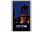 Vianmo Insegna Di Latta 18X12 Cm DüSseldorf Schlossturm Baukunst