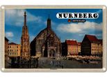 Vianmo Insegna Di Latta 12X18 Cm NüRnberg Hauptmarkt GemäLde