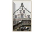Vianmo Insegna Di Latta 18X12 Cm Lindau Rathaus