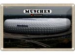 Vianmo Insegna Di Latta 20X30 Cm MüNchen Blick Auf Allianzarena