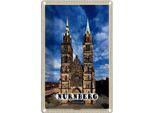 Vianmo Insegna Di Latta 30X20 Cm NüRnberg Lorenzkirche Architektur