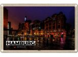 Vianmo Insegna Di Latta 20X30 Cm Hamburg Altona Stadt Nacht