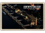 Vianmo Insegna Di Latta 20X30 Cm Hamburg Blick Auf LandungsbrüCken