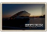 Vianmo Insegna Di Latta 12X18 Cm Hamburg Dockland