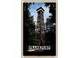 Vianmo Insegna Di Latta 30X20 Cm Frankfurt Deutschland Goetheturm