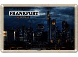 Vianmo Insegna Di Latta 12X18 Cm Frankfurt Skyline Wolkenkratzer