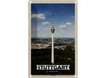 Vianmo Insegna Di Latta 30X20 Cm Stuttgart Fernsehturm Stadt