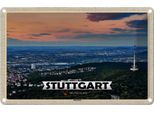 Vianmo Insegna Di Latta 20X30 Cm Stuttgart Blick Auf Degerloch