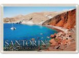 Vianmo Insegna Di Latta 20X30 Cm Santorin Griechenland Red Beach Strand