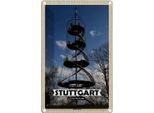 Vianmo Insegna Di Latta 30X20 Cm Stuttgart Killesbergturm Architektur