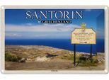 Vianmo Insegna Di Latta 12X18 Cm Santorin Griechenland Profitis Ilias