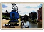Vianmo Insegna Di Latta 12X18 Cm Hamburg Barmbeck Fluss