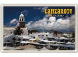 Vianmo Insegna Di Latta 20X30 Cm Lanzarote Spanien Teguise Stadt Kirche