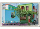 Vianmo Insegna Di Latta 12X18 Cm Rhodos Griechenland Koskinou Gasse