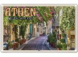 Vianmo Insegna Di Latta 12X18 Cm Athen Griechenland Plaka Stadtteil