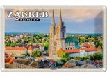 Vianmo Insegna Di Latta 20X30 Cm Zagreb Kroatien Kathedrale Bischofskirche