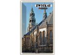 Vianmo Insegna Di Latta 18X12 Cm Zwickau Dom St. Marien Kirche