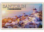 Vianmo Insegna Di Latta 12X18 Cm Santorin Griechenland Oia KüStendorf