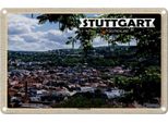 Vianmo Insegna Di Latta 12X18 Cm Blick Auf Stadt Stuttgart West